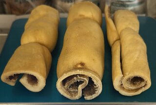 Rinderkopfhaut gerollt, ca. 3 Stück
